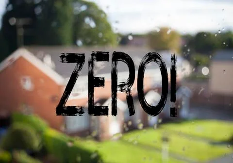 Announcement text caption showing Zero. Business concept for Zero Zeros Nought Stock Photos