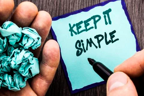 Announcement text showing Keep It Simple. Business concept for Simplicity Eas Stock Illustration
