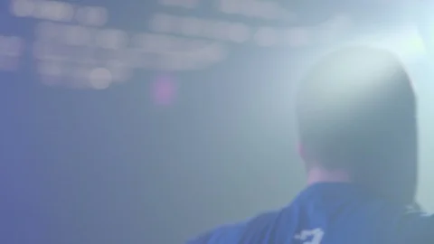 Announcer Hypes the Crowd at a Public Event (ungraded) Stock Footage 87344934