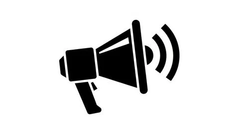 Announcing with megaphone Stock Illustration