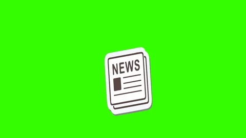 Announcing News, Animated Newspaper:  Loop + Matte Stock Footage 70054269