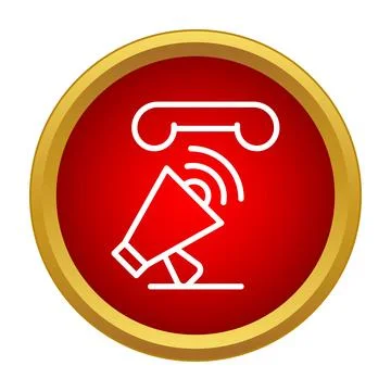 Announcing urgent phone call message communication icon Stock Illustration