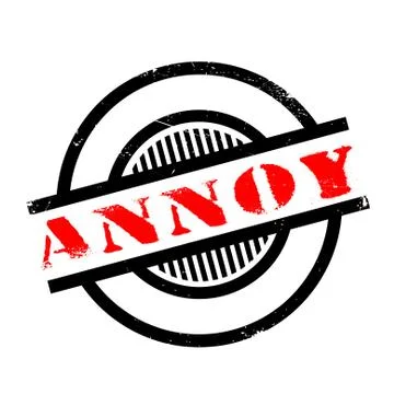 Annoy rubber stamp Stock Illustration