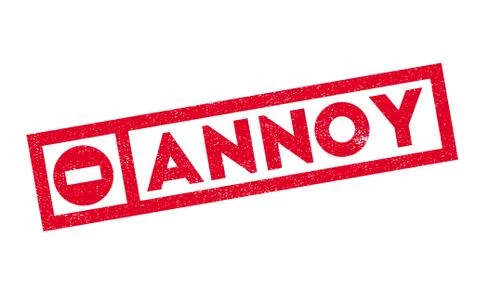 Annoy rubber stamp Stock Illustration
