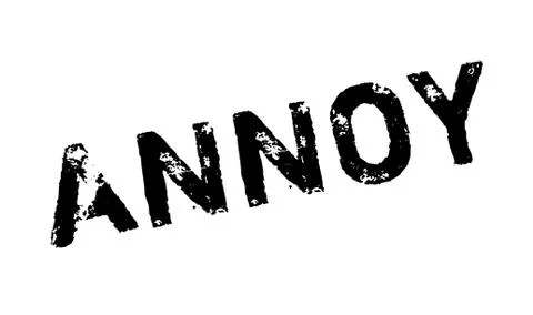 Annoy rubber stamp Stock Illustration
