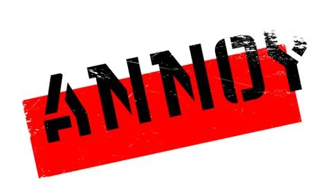 Annoy rubber stamp Stock Illustration