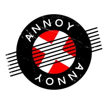 Annoy rubber stamp Stock Illustration