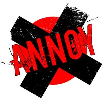 Annoy rubber stamp Stock Illustration