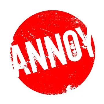 Annoy rubber stamp Stock Illustration