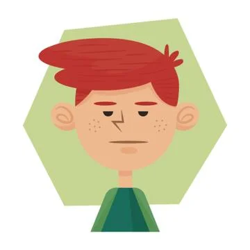 Annoyed Boy Stock Illustration