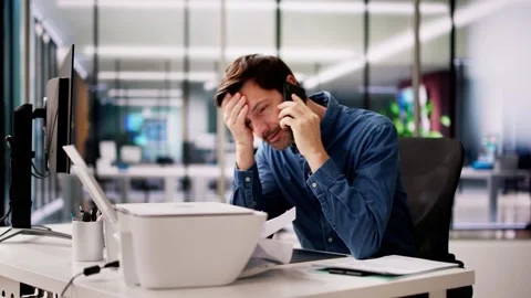Annoyed By Broken Office Printer Toner 動画素材 273781928