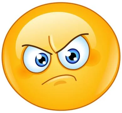Annoyed emoticon Stock Illustration
