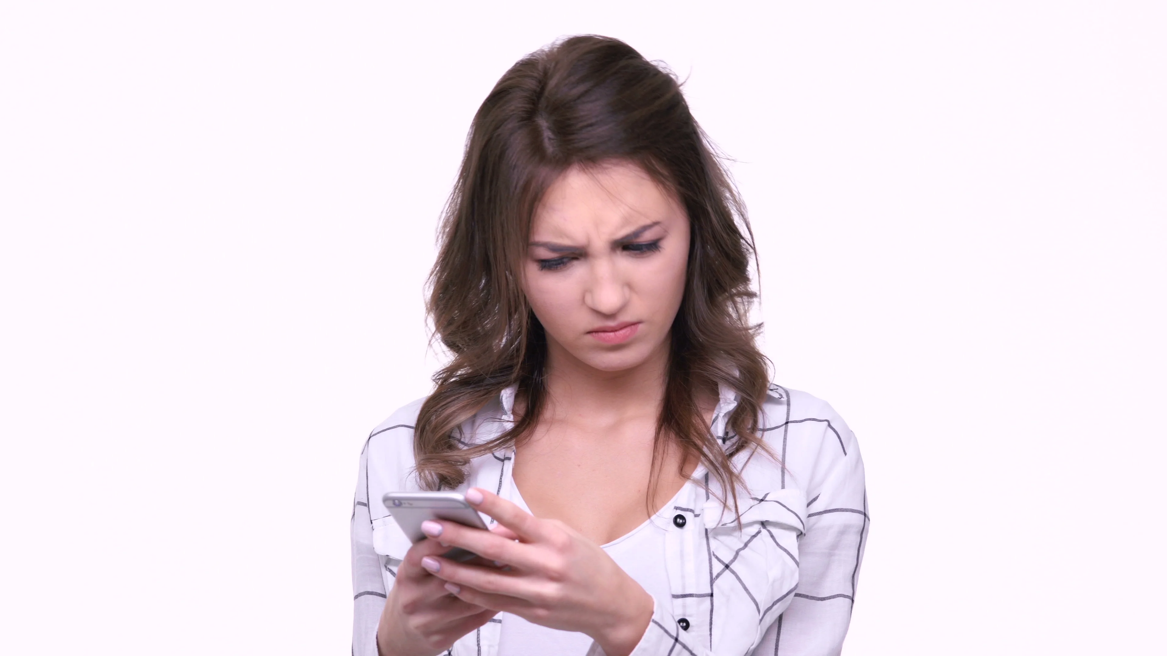 Image result for girl annoyed at phone