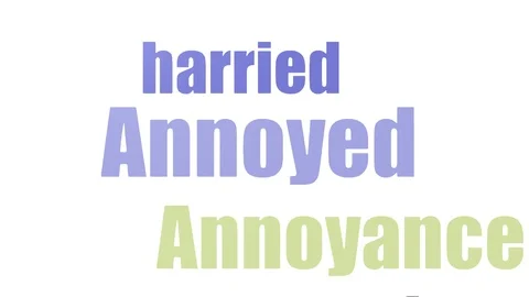 Annoyed Wordcloud Animated Isolated 스톡 동영상 107209572