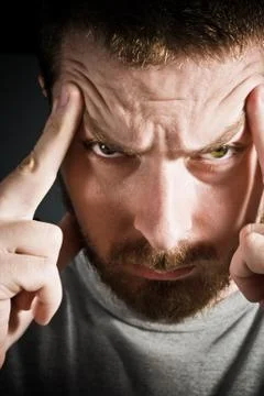 Annoying headache Stock Photos