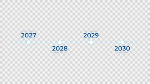 Annual analytics blue horizontal animated infographic template Stock Footage 345254654
