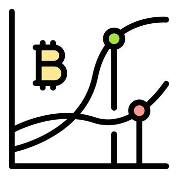 Annual bitcoin icon vector flat 스톡 일러스트