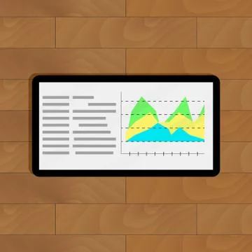 Annual data statistics Stock Illustration