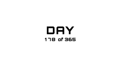 Annual digital day counter from 1 to 365 on white background. 4K Vidéo 340882689