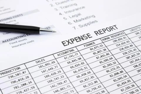 Annual expense report Stock Photos
