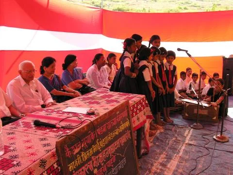 Annual Function at Moho Zilha Parishad School , Moho Village , Panvel , Ma... Stock Photos