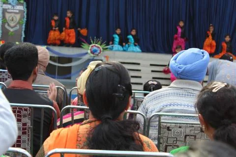 Annual function in the school kids dancing Stock Photos