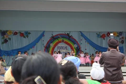 Annual function in the school kids dancing Stock Photos