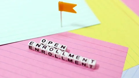 Annual open enrollment concept for enrolling in to health, dental, and visi.. Stock Footage 323567656