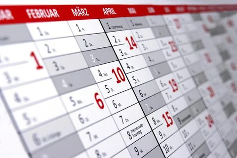 Annual planning at a glance Stock Illustration