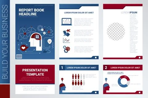 Annual report book cover and presentation template Stock-Illustration