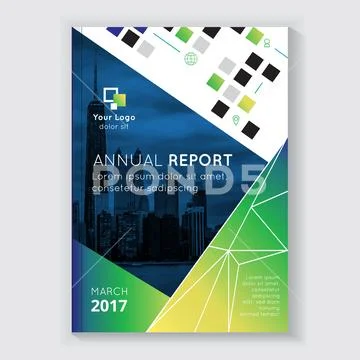 Annual Report Brochure Design Stock Illustration
