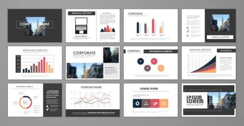 Annual report brochures Stock Illustration