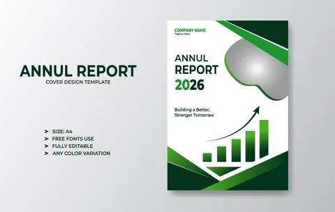 Annual Report Cover Template Stock Illustration