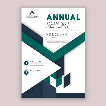 Annual report design template Stock Illustration
