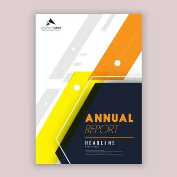 Annual report design template Stock Illustration