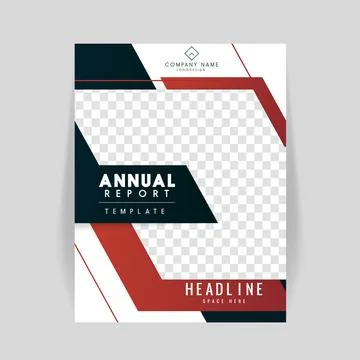 Annual report design template Stock Illustration