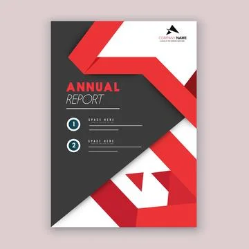 Annual report design template Stock Illustration