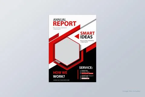 Annual report flyer template design pro Vector Stock Illustration