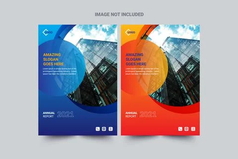 Annual Report Layout Template Stock Illustration