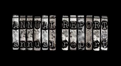 Annual report text Stock Photos