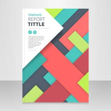 Annual report vector background design template Illustrazione stock