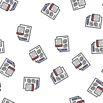 Annual report vector seamless pattern 스톡 일러스트