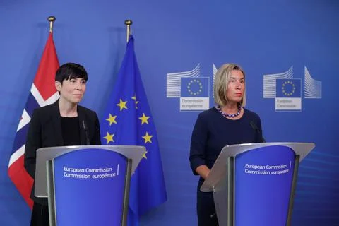 Annual spring meeting of the international donor group for Palestine (AHLC), Bru Stock Photos