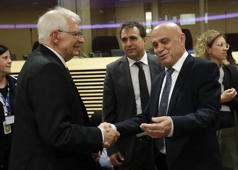 Annual spring meeting of the international donor group for Palestine, Brussels,  Stock Photos