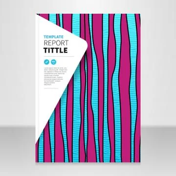 Annual title report vector background design template Stockillustratie