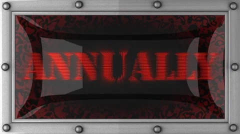 Annually on led Stock Footage