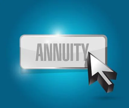 Annuity button and cursor illustration design Stock Illustration