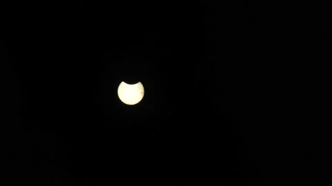 Annular Partial Solar Eclipse 4K Video Stock Footage 155445724