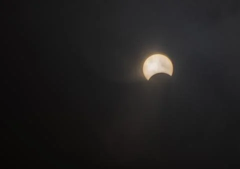 Annular partial solar eclipse seen from Dhaka Sky, Bangladesh - 21 Jun 2020 Stock Photos