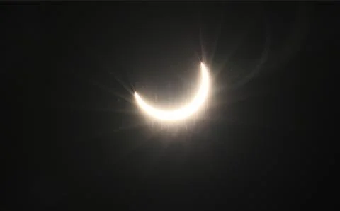 Annular partial solar eclipse seen from New Delhi, India - 21 Jun 2020 Stock Photos